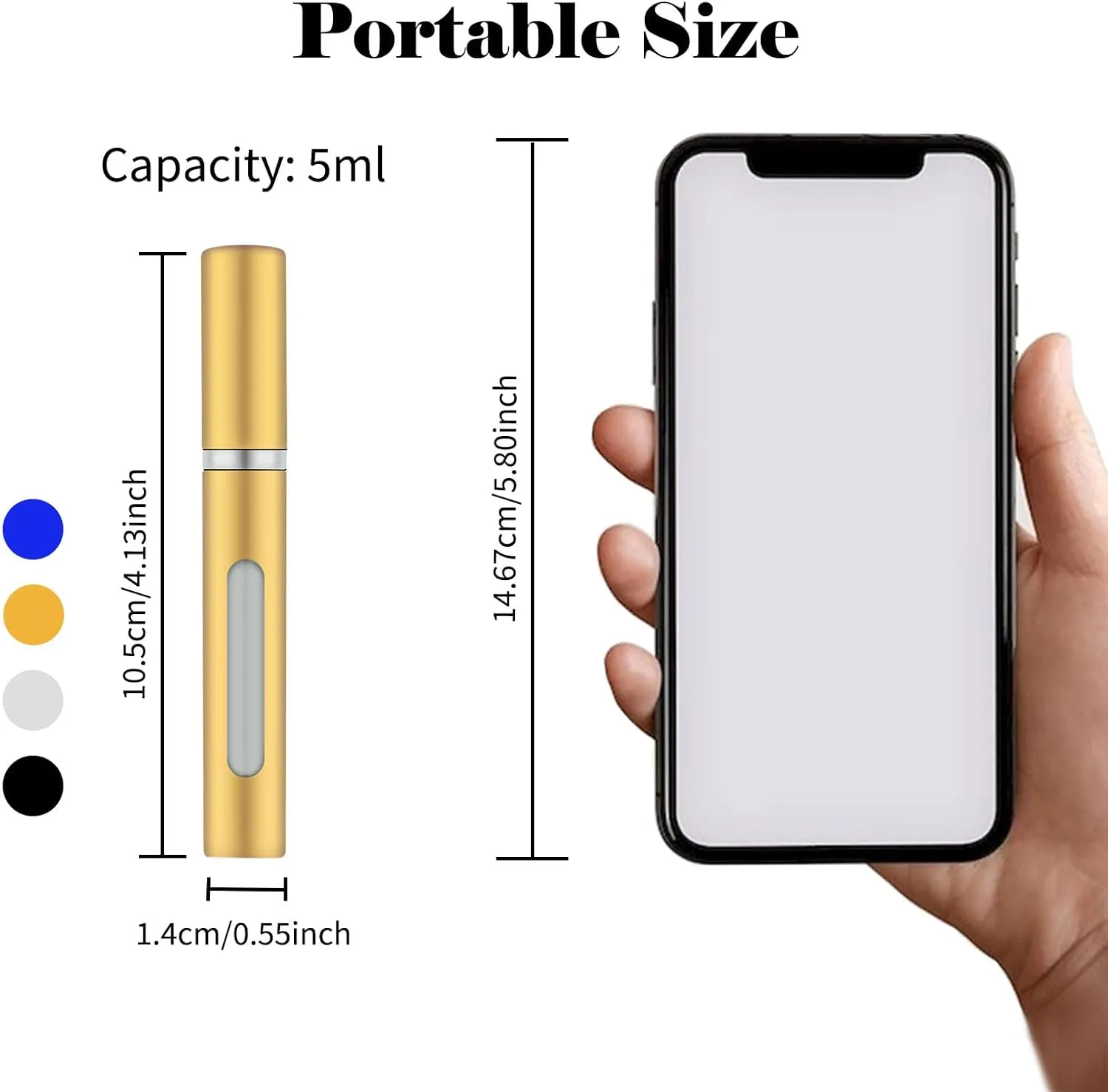 4pcs Mini Perfume Travel Bottle, Perfume Atomiser Refillable, 5ML Spray Bottles, Portable for Travel Holiday, Outdoor Activities and Business(Style 3)