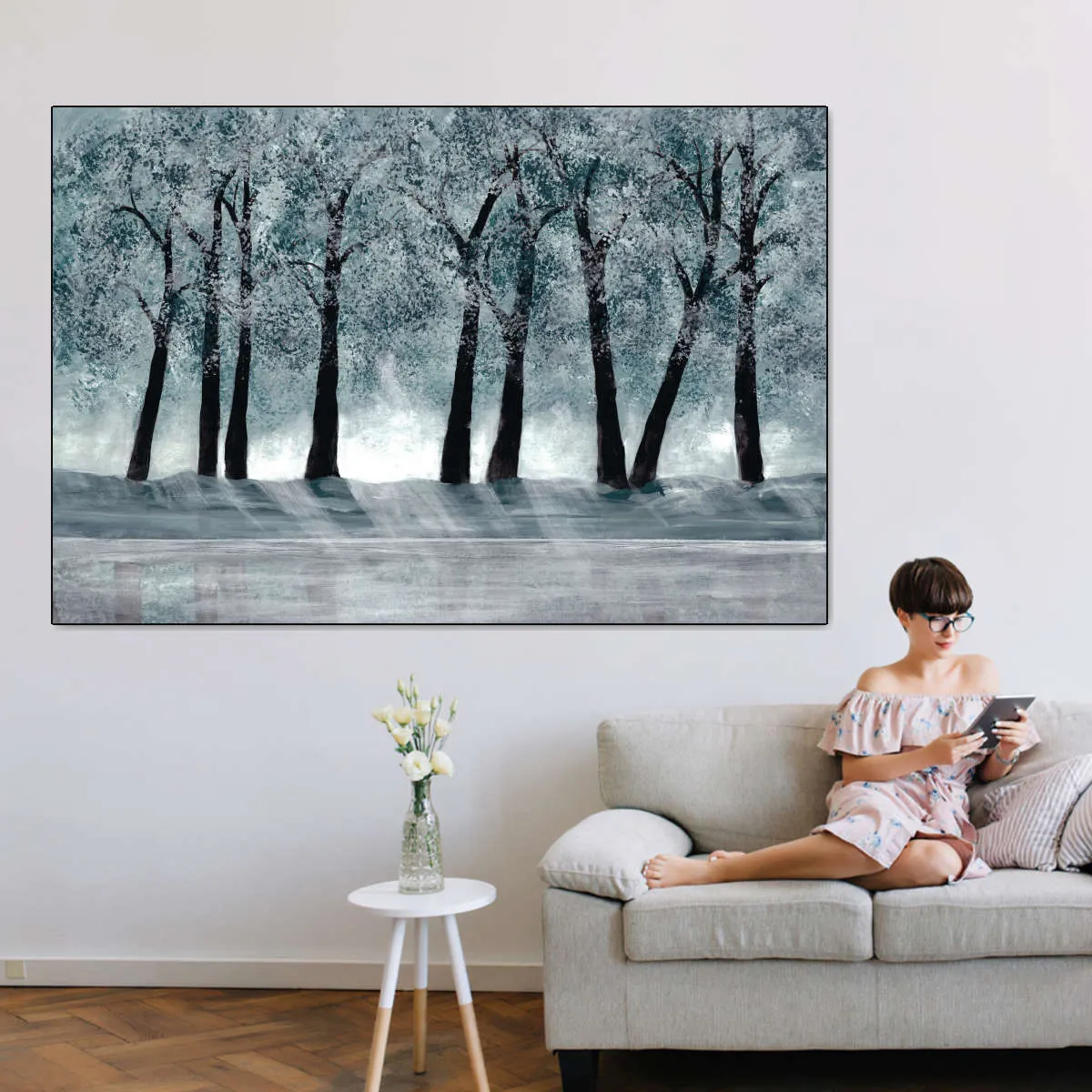 A Blue Forest Wall Art