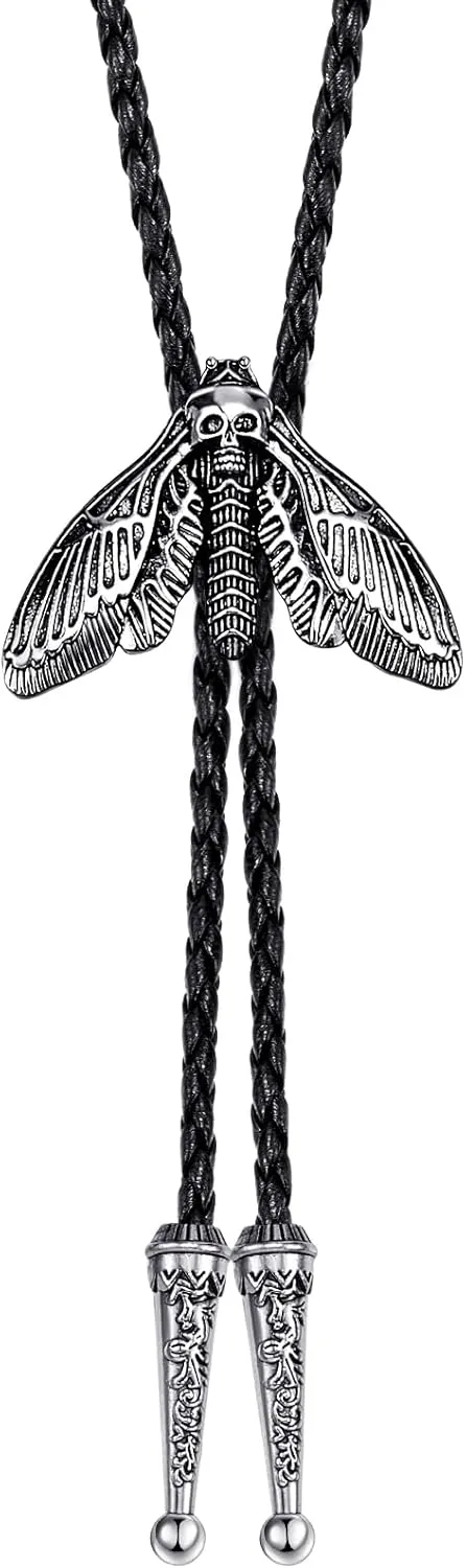 Batiyeer Bolo Tie for Men Western Bolo Tie Cowboy Necktie Accessories Punk Retro Unisex Jewelry for Men Women