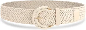 Braided Belt for Women Dress Summer Ladies Woven Wide Boho Belt for Jeans