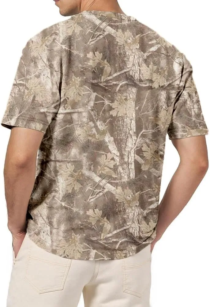 Camo Oversized Shirt Y2k Crewneck Maple Leaf Printed Short Sleeve Unisex Summer Graphic Tees