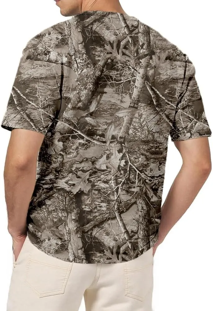 Camo Oversized Shirt Y2k Crewneck Maple Leaf Printed Short Sleeve Unisex Summer Graphic Tees