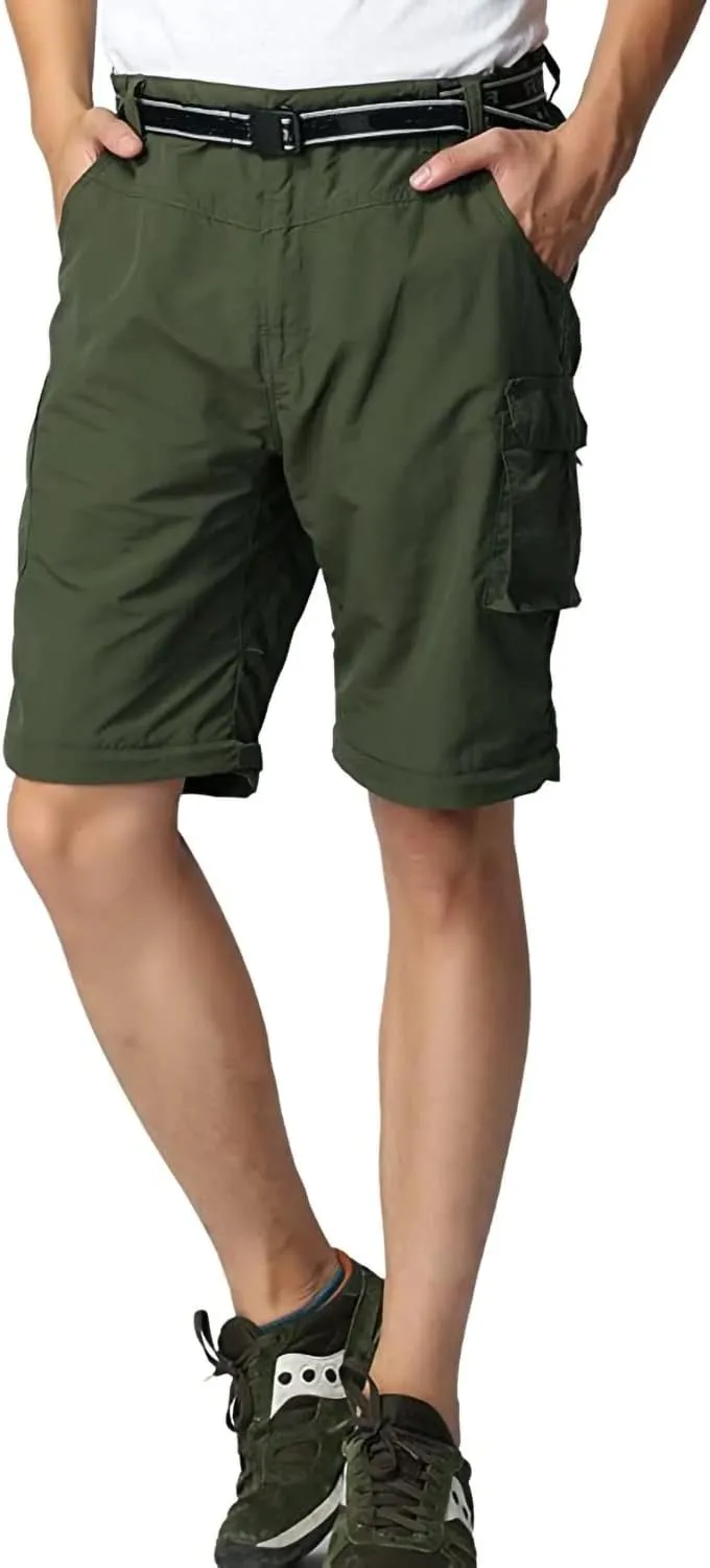 JOMLUN Boy??s Scout Pants Convertible Hiking Quick Dry Zip Off Pants Outdoor Climbing Casual Trouser Kids Youth Cargo Pants