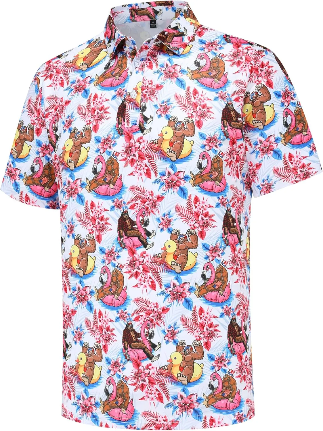 Mens Golf Polo Shirts Short Sleeve Moisture Wicking Dry Fit Performance Casual Funny Golf Polo Shirts for Men