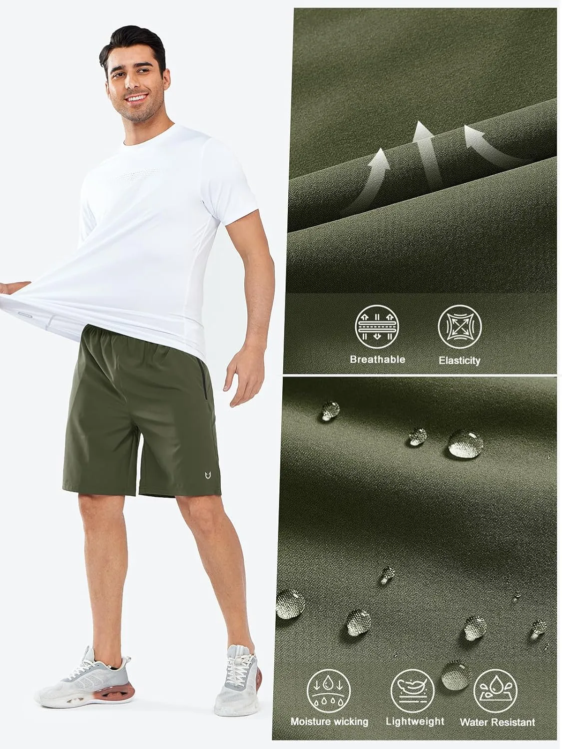 NORTHYARD Men's Athletic Running Shorts Quick Dry Workout Shorts Lightweight Sports Gym Basketball 7"/ 9"/ 5" Hiking Tennis