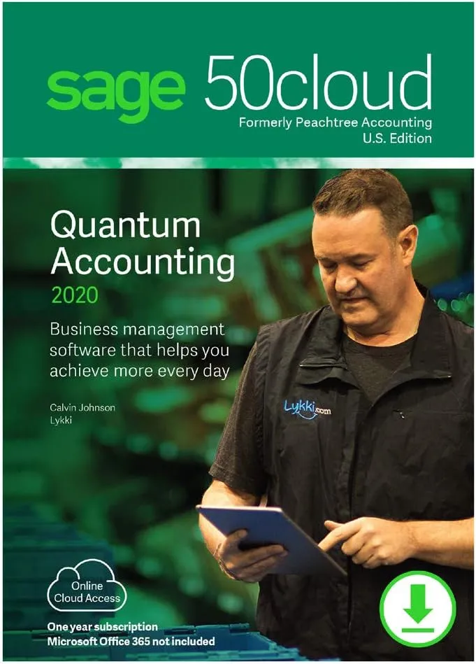 Sage 50cloud Quantum Accounting 2020 U.S. 2-User One Year Subscription [PC Download]