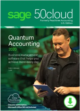 Sage 50cloud Quantum Accounting 2020 U.S. 2-User One Year Subscription [PC Download]